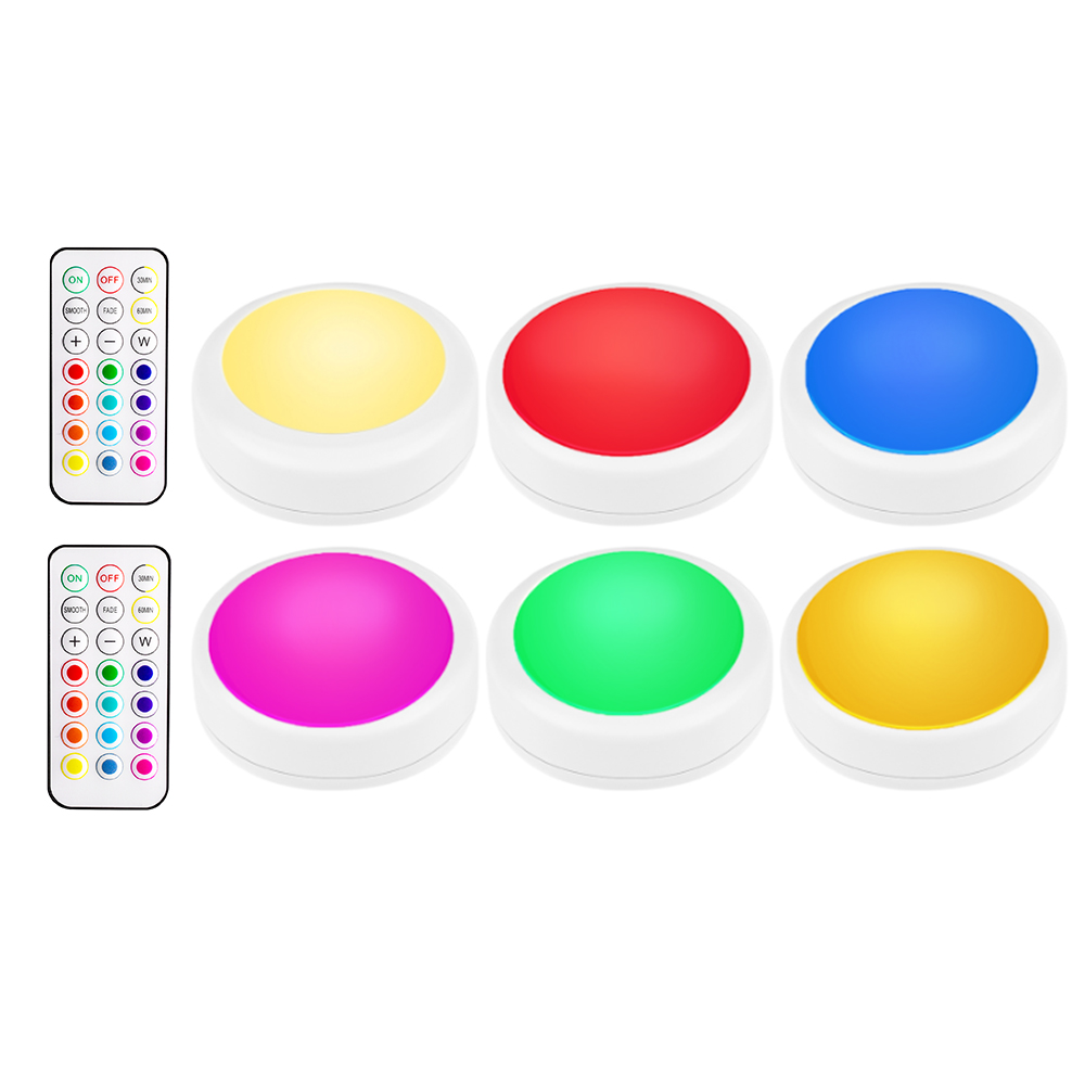 Remote led deals puck lights